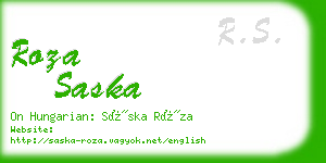 roza saska business card